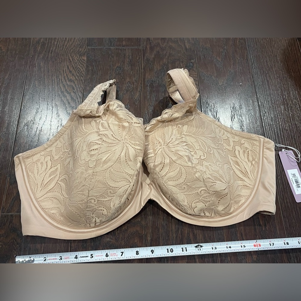 Bare Necessities Sand Lace Lined Contour Underwire Bra Women Size 46G NEW